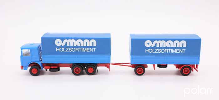 Herpa MAN lastbil med hænger 'Osmann Holzsortiment'