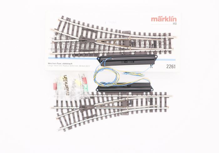 Märklin 2261 sporskiftesæt, højre/venstre, elektrisk