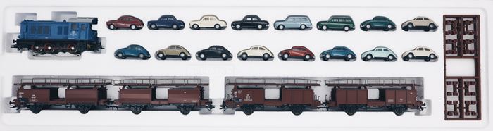 Märklin 28631 VW fabriksbiltog med 16 køretøjer
