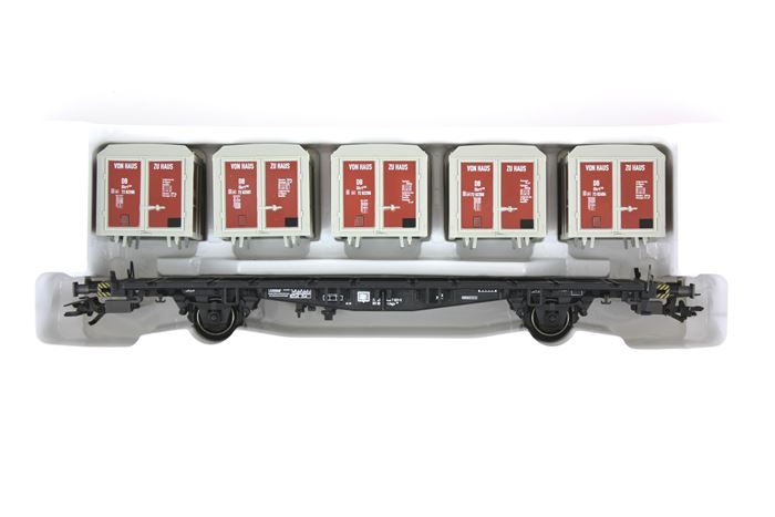 Märklin 4767 DB Lgjs containervogn "VON HAUS ZU HAUS"