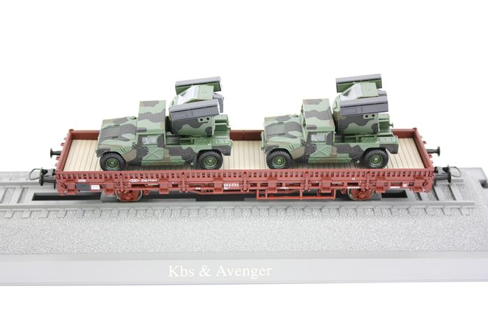 Roco Minitanks 865 DB Kbs godsvogn med to Hummer 'BW'