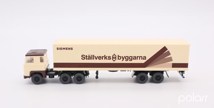 Wiking Scania lastvogn med sættevogn 'Siemens Ställverks byggarna'