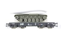 Roco Minitanks 858 DB SSy 45 kampvognstransport med M48 (1)